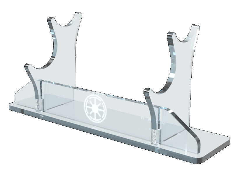 Double Tier Acrylic Light Saber Display Stand