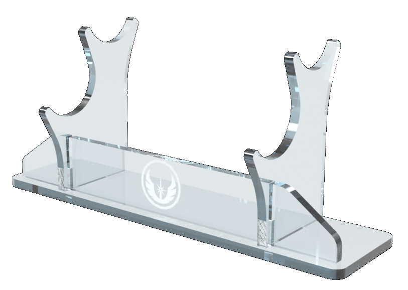 Double Tier Acrylic Light Saber Display Stand