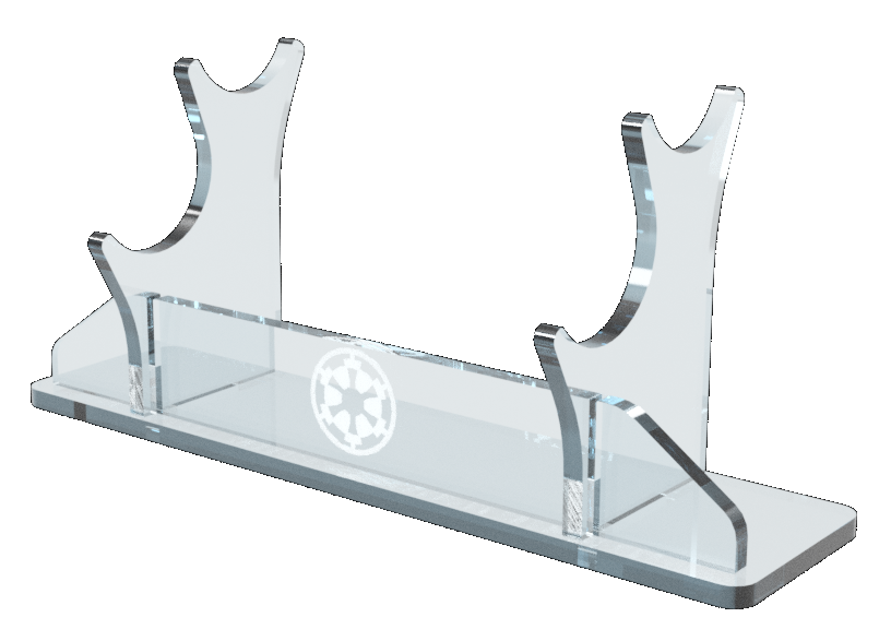 Double Tier Acrylic Light Saber Display Stand
