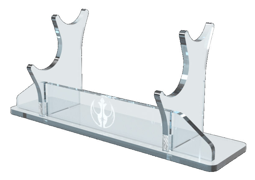 Double Tier Acrylic Light Saber Display Stand