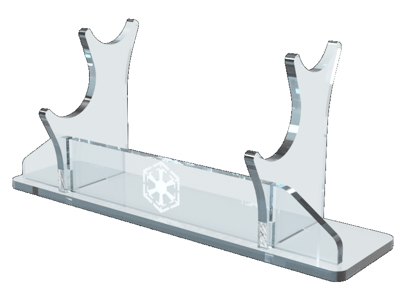 Double Tier Acrylic Light Saber Display Stand